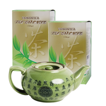 Tze Tji Chun 2x 250 gram + Theepot Groen + RVS Filter