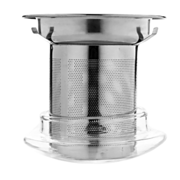 Creano theeglas met rvs filter