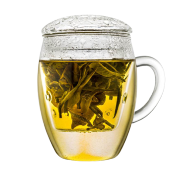 Creano theeglas met glazen filter