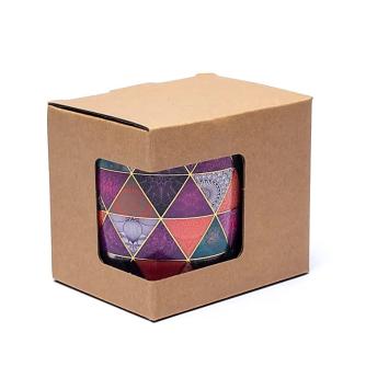 Theemok met zeef Patchwork 400 ml.