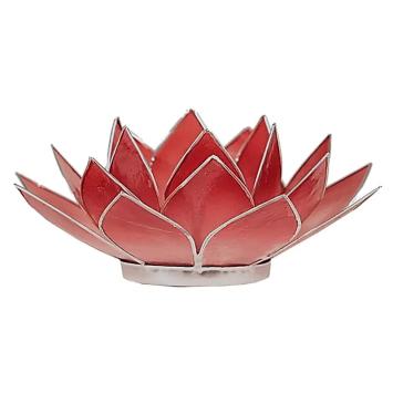 Lotus sfeerlicht rood goudrand art nr 12009