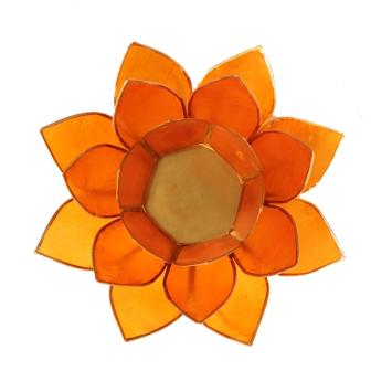 Lotus sfeerlicht oranje goudrand. art nr 12012