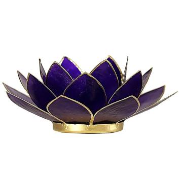 Lotus sfeerlicht violet goudrand. art nr 12017
