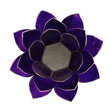 Lotus sfeerlicht violet zilverrand. art nr 12037
