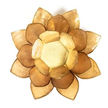 Lotus sfeerlicht goudkleurig goudrand. art nr 12069