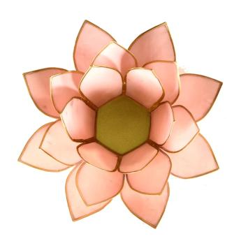 Lotus sfeerlicht roze goudrand. art nr 12075
