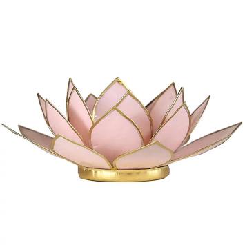 Lotus sfeerlicht roze goudrand. art nr 12075