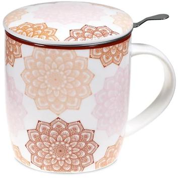 Theemok mandala roze oranje