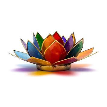 Lotus sfeerlicht 7 Chakra's goudrand art nr 12530