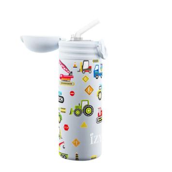 IZY Kids Bottle Blue Machine, 350ml ontwerp je eigen fles. art nr 9001