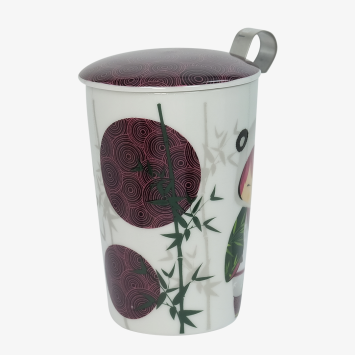 NIEUW! Eigenart TeaEve Dubbelwandige theebeker Little Animals Panda. Art nr 0056