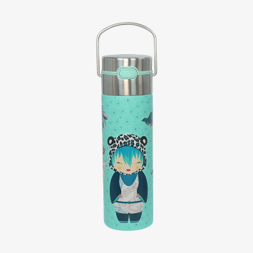 Eigenart dubbelwandige roestvrijstalen thermosfles 500ml LEEZA Little Animals Leo art nr bz11018